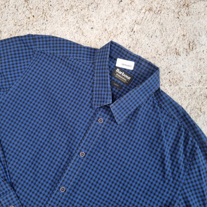Barbour INTERNATIONAL SHIRT SLIM FIT CHECK GINGHAM - Blue - Size XL