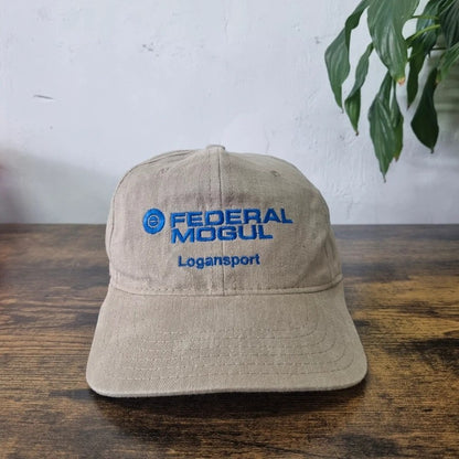 Vintage American Trucker Hat Snapback cap one size beige federal mogul