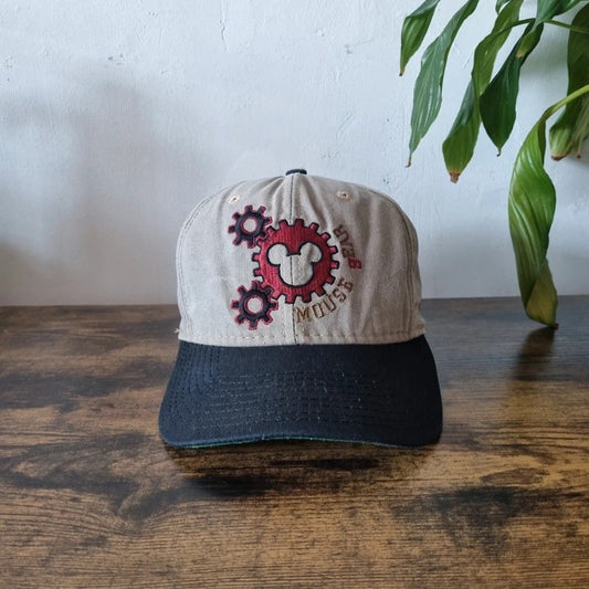 Vintage Mickey Baseball Hat Snapback cap one size adjustable beige black
