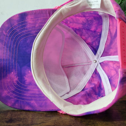 Vintage American Trucker Hat Snapback cap one size adjustable pink lake ozark