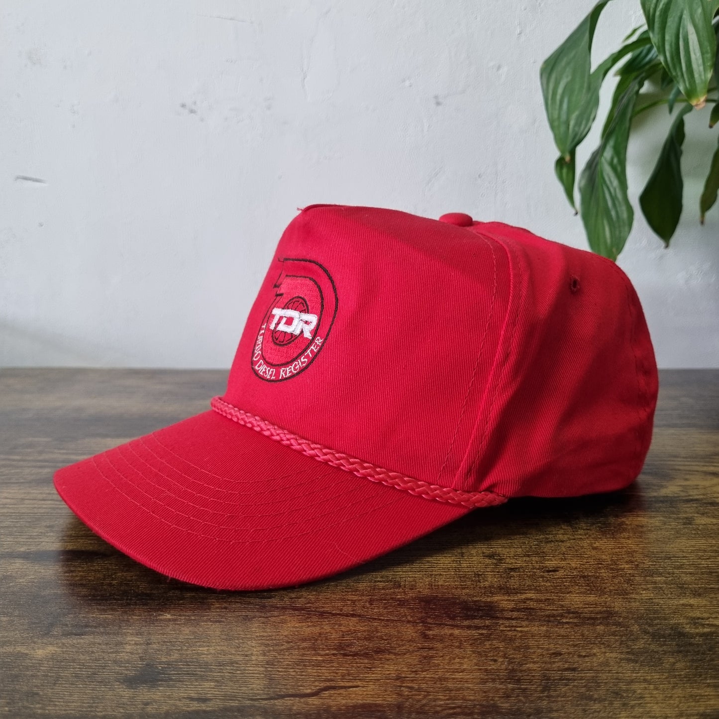 Vintage American Trucker Hat Snapback cap one size red Turbo diesel Register