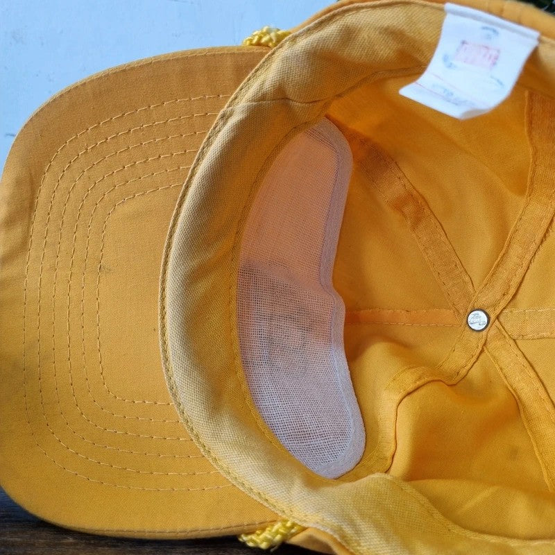 Vintage American Trucker Hat Snapback cap one size adjustable yellow steward tours