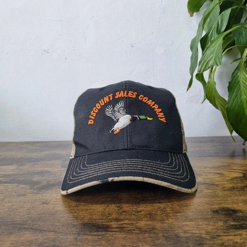 Vintage American Baseball Hat Snapback cap one size adjustable black khaki camo duck