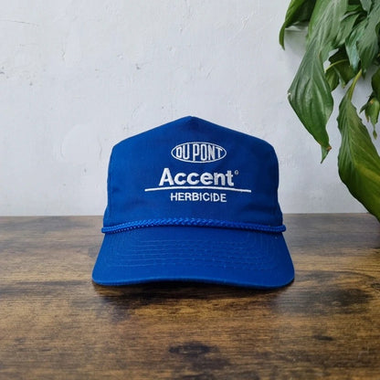 Vintage American Trucker Hat Snapback cap one size adjustable blue Du Pont Accent