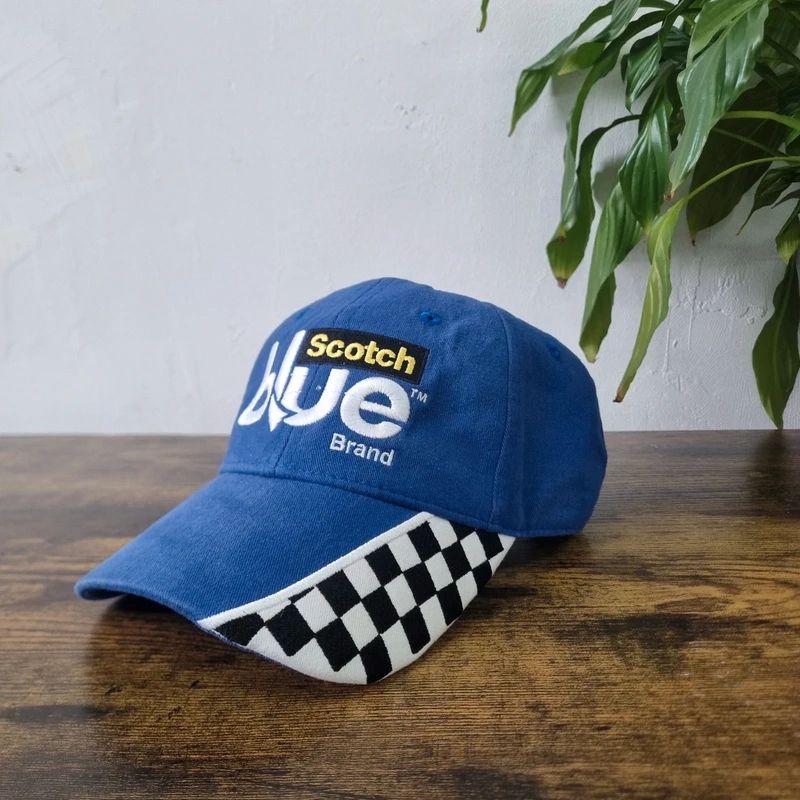 Vintage American nascar racing baseball Hat Snapback cap one size adjustable scotch blue