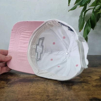 Vintage Chevrolet baseball Hat Snapback cap one size adjustable white pink women y2k
