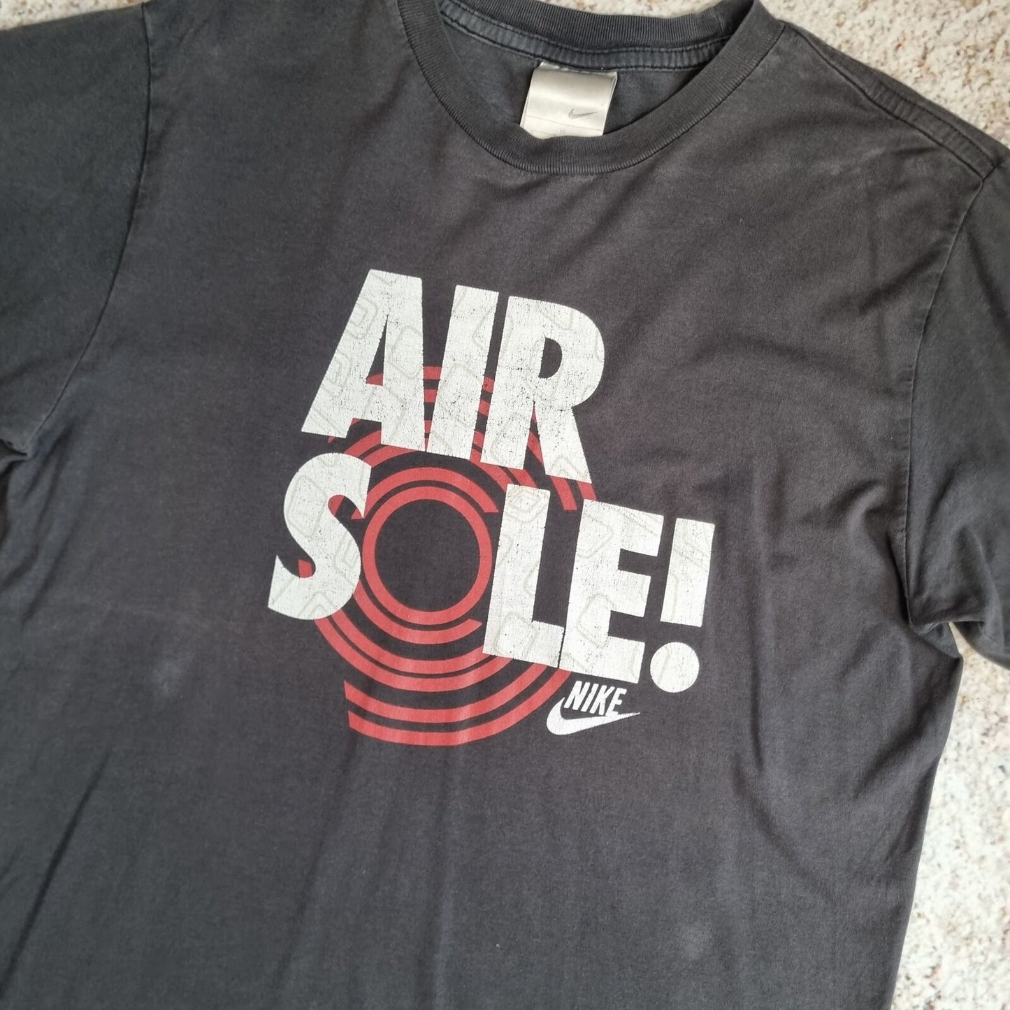 Nike AIR SOLE GRAPHIC T SHIRT BIG LOGO RETRO - Black - Size M
