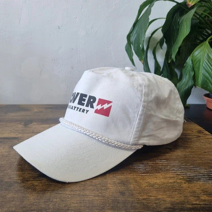 Vintage American Trucker Hat Snapback cap one size adjustable white power battery