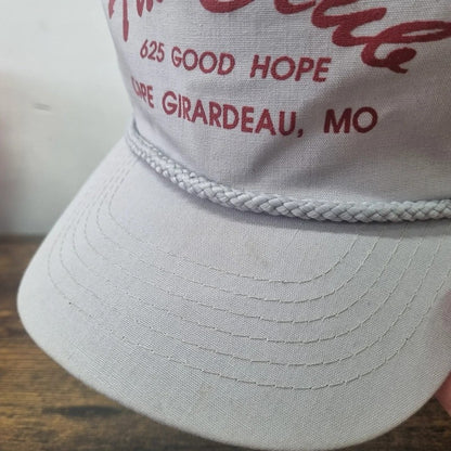 Vintage American Trucker Hat Snapback cap one size white The Club good hope