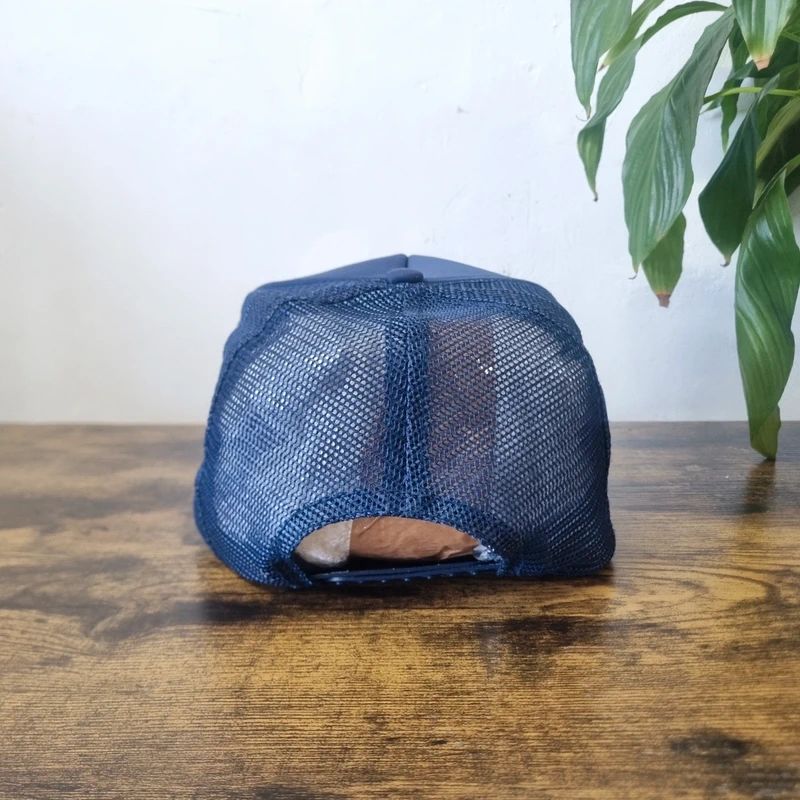 Vintage American Trucker Hat Snapback cap one size adjustable navy Boat US