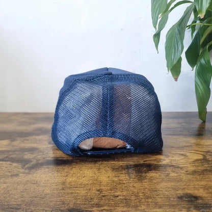 Vintage American Trucker Hat Snapback cap one size adjustable navy Boat US
