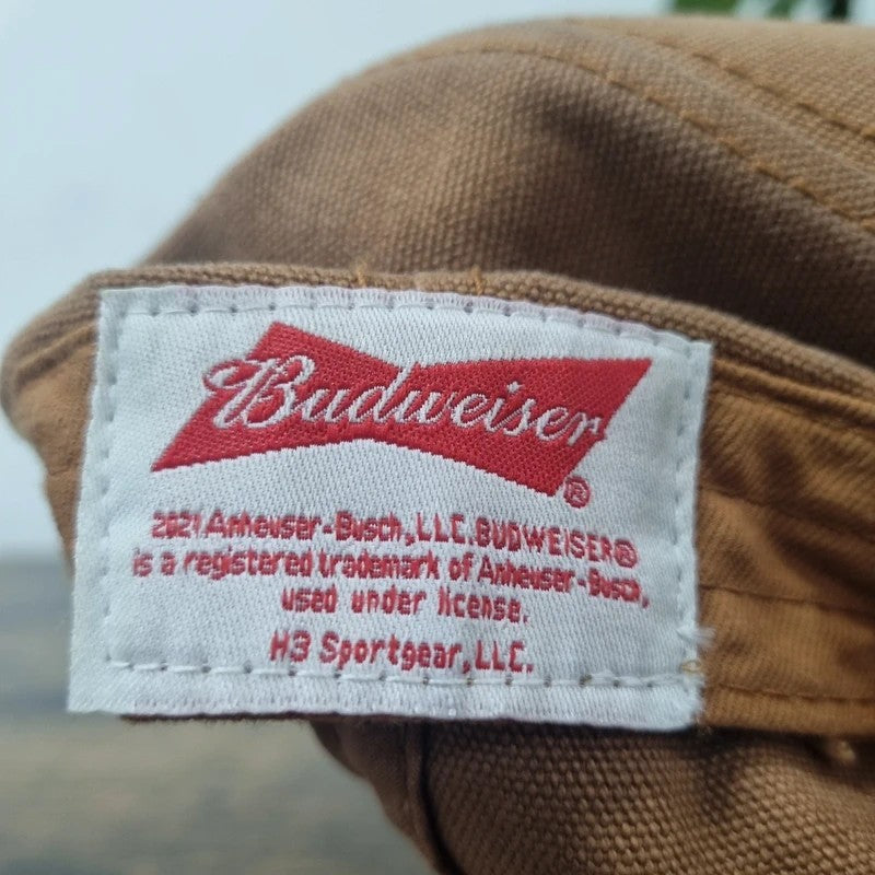 Vintage American Baseball Hat Snapback cap one size adjustable brown Budweiser
