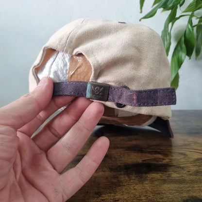 Vintage American baseball Hat Snapback cap one size adjustable community first bank beige brown