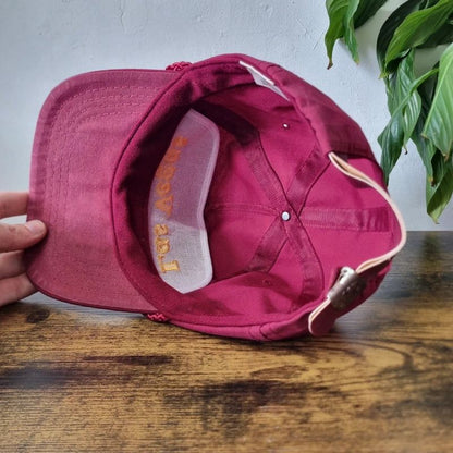 Vintage American Trucker Hat Snapback cap one size adjustable burgundy las vegas
