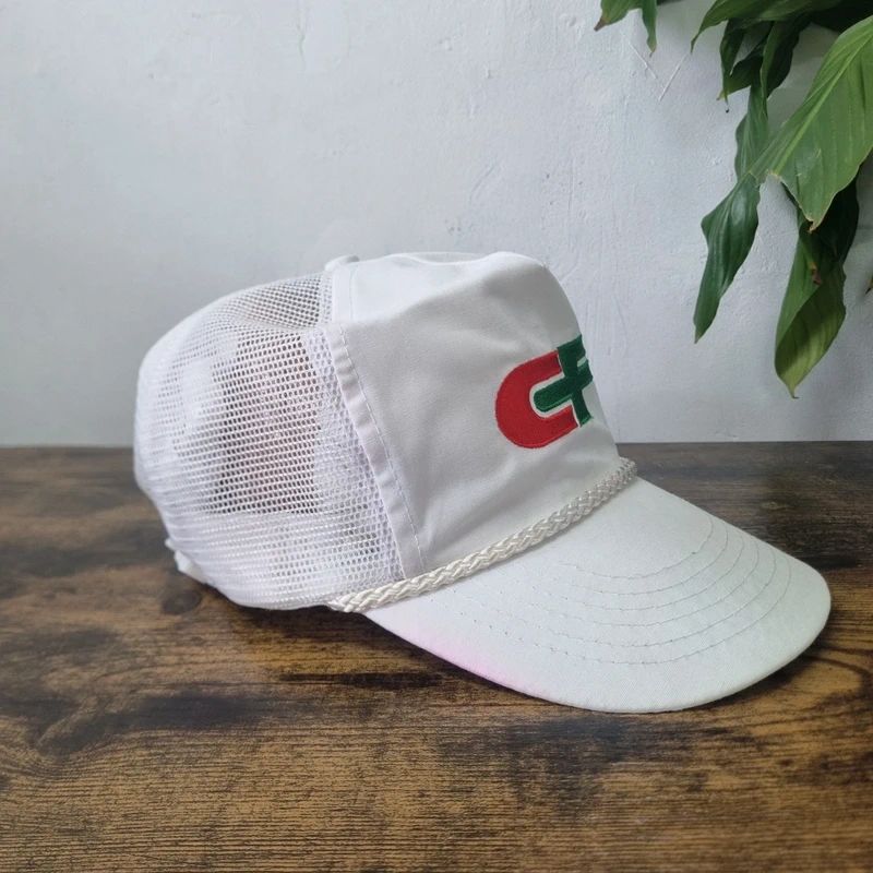 Vintage American Trucker Hat Snapback cap one size adjustable white CF Consolidated Freightways