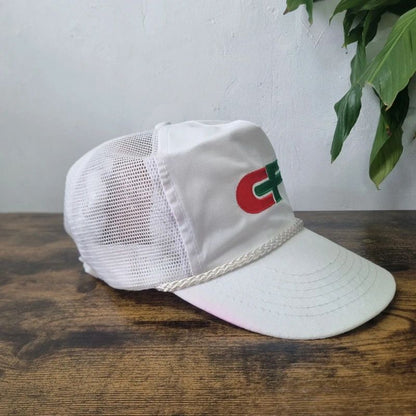 Vintage American Trucker Hat Snapback cap one size adjustable white CF Consolidated Freightways