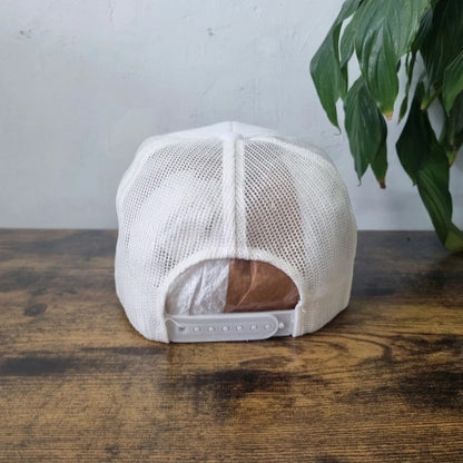 Vintage American Trucker Hat Snapback cap one size adjustable miami vice white