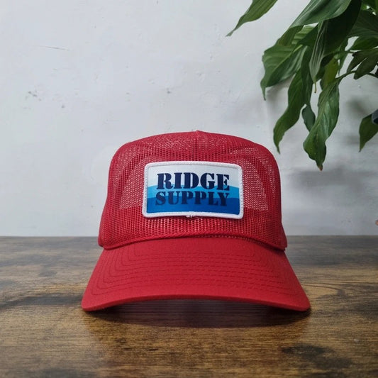 Vintage American Baseball full mesh Hat Snapback cap one size adjustable red ridge supply
