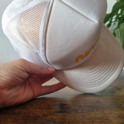 Vintage American Trucker Hat Snapback cap one size adjustable white Nasa