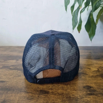 Vintage American Trucker Hat Snapback cap one size adjustable navy mepco paving company