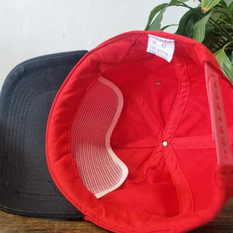 Vintage American Trucker Hat Snapback cap one size adjustable black red Kendall Racing