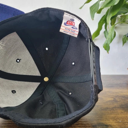 Vintage American Baseball Hat Snapback cap one size adjustable black purple Duck Federal