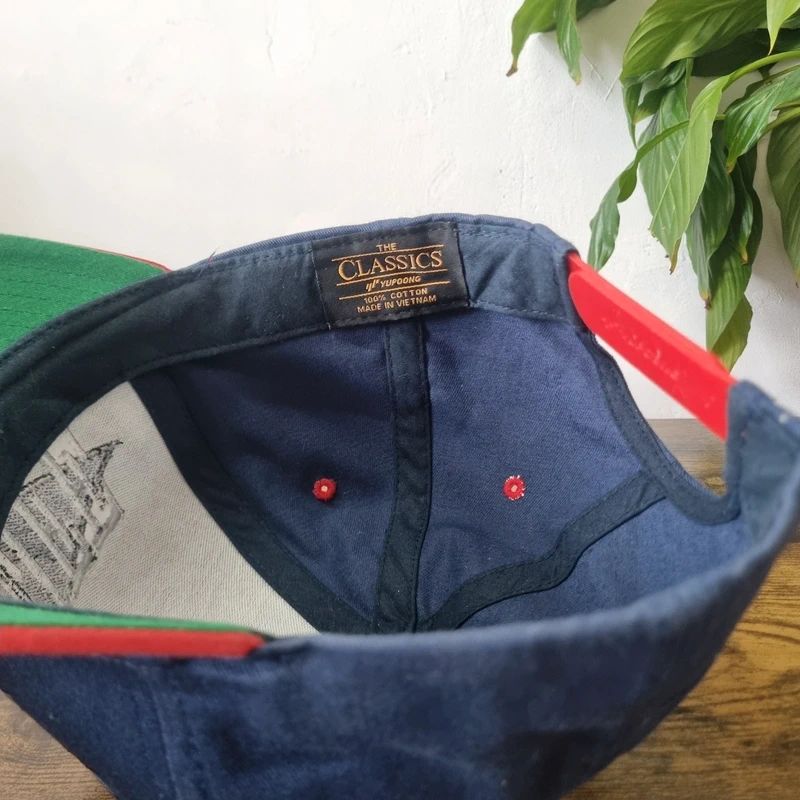 Vintage American Baseball Hat Snapback cap one size adjustable red navy FO Life