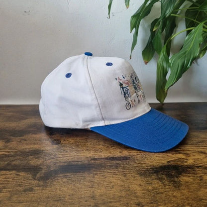 Vintage American Baseball Hat Snapback cap one size adjustable white blue san Francisco