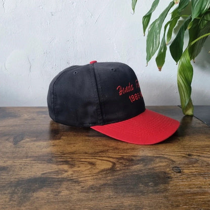 Vintage American Baseball Hat Snapback cap one size adjustable black red Honda Fastpitch