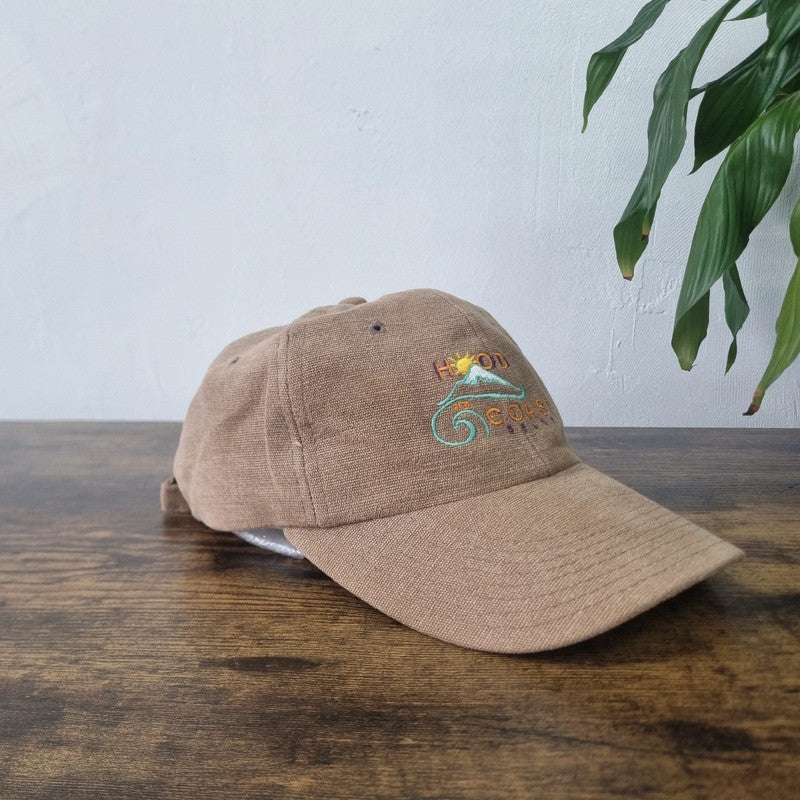 Vintage American baseball Hat Snapback cap one size adjustable brown hood to coast