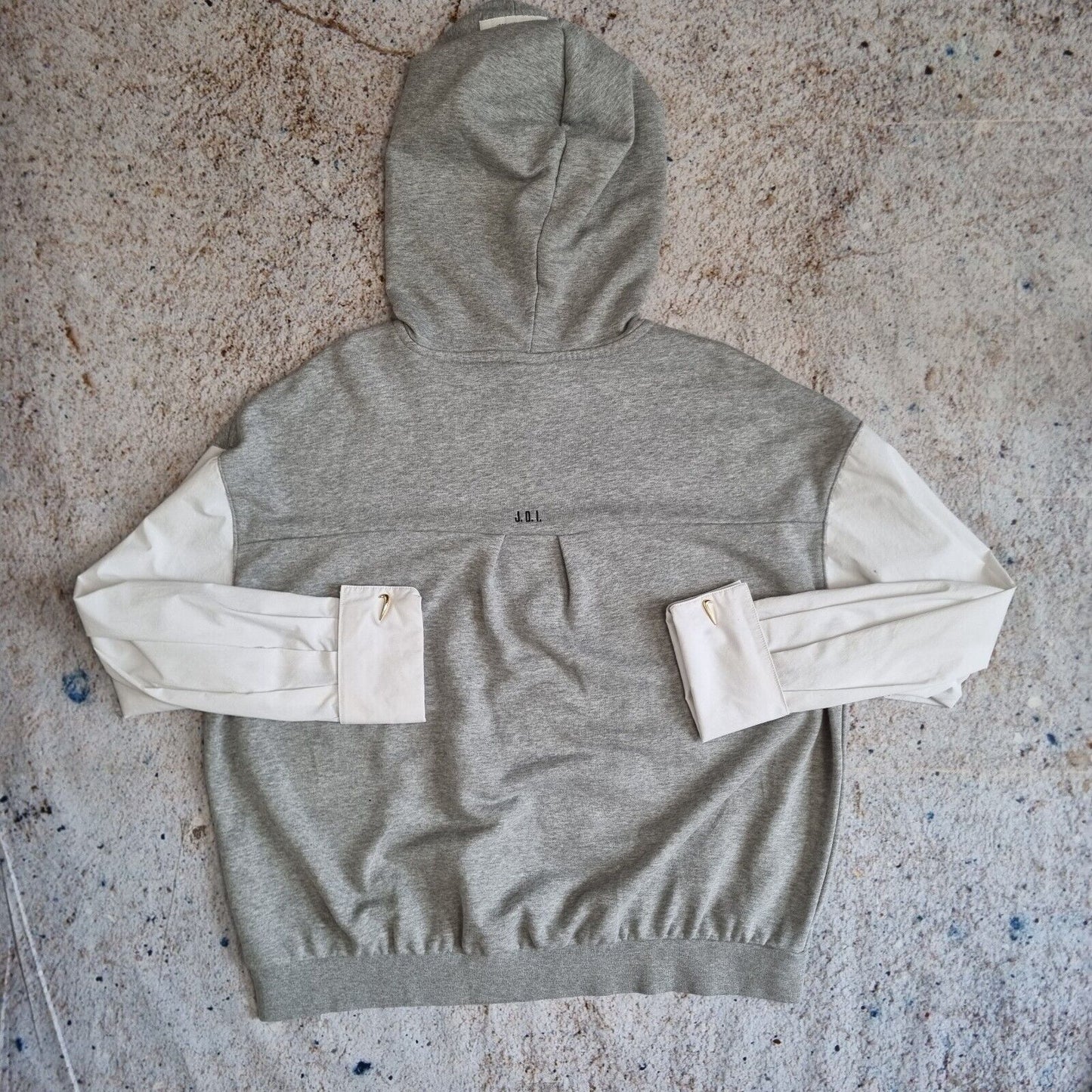 Nike Hoodie Womens Large Grey Pullover Sweatshirt Swoosh Shirt Sleeve Casual L