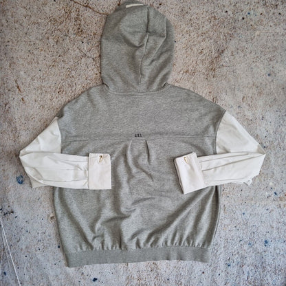 Nike Hoodie Womens Large Grey Pullover Sweatshirt Swoosh Shirt Sleeve Casual L