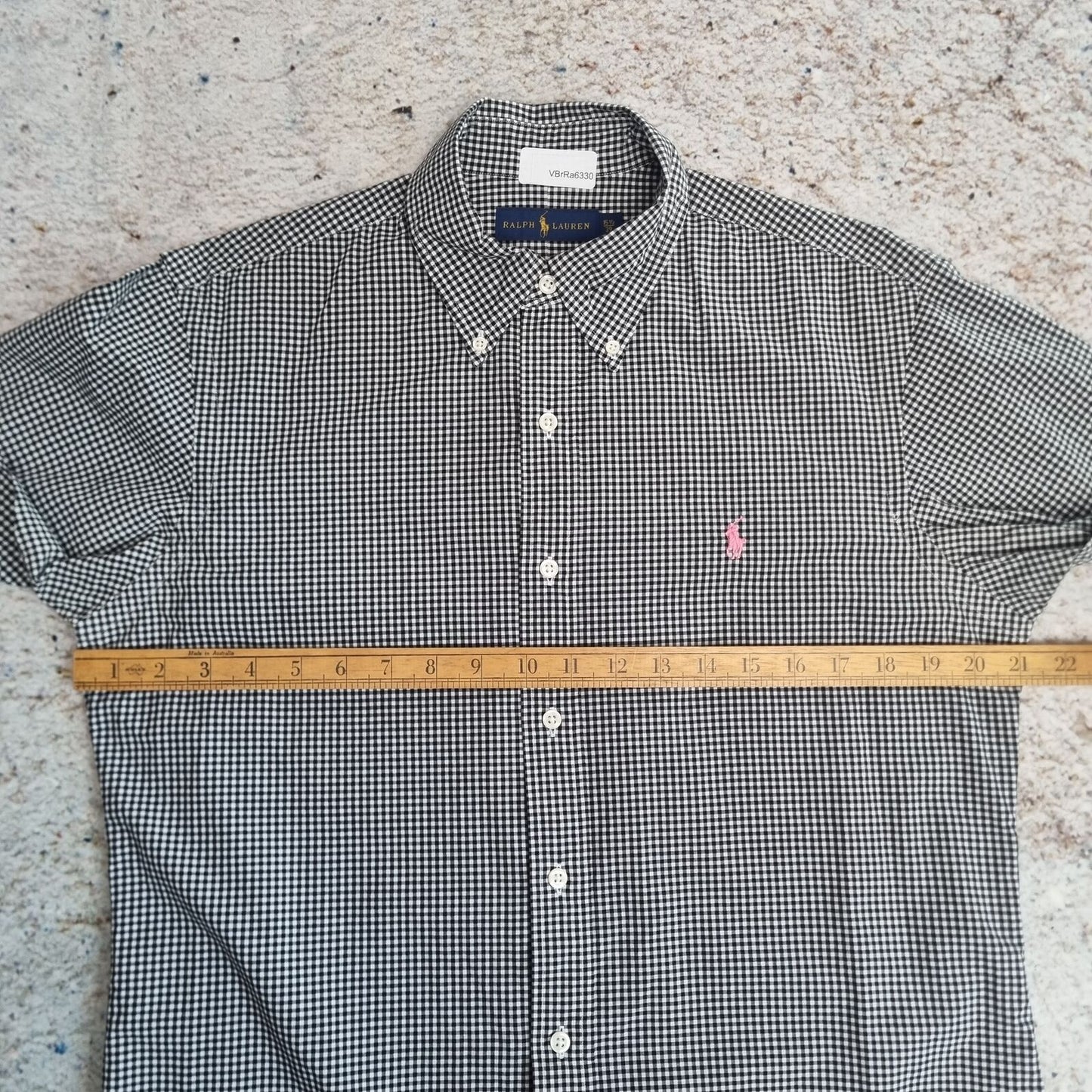 Ralph Lauren OXFORD SHIRT CHECK 15 1/2 39  - Black - Size S