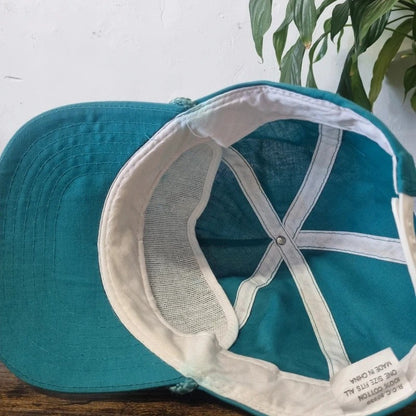 Vintage American Trucker Hat Snapback cap one size adjustable green IBM golf