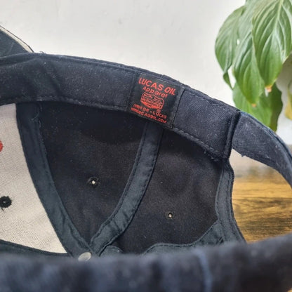 Vintage American Baseball Hat Snapback cap one size adjustable black Lucy's Oil racing