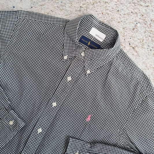 Ralph Lauren OXFORD SHIRT CHECK 15 1/2 39  - Black - Size S