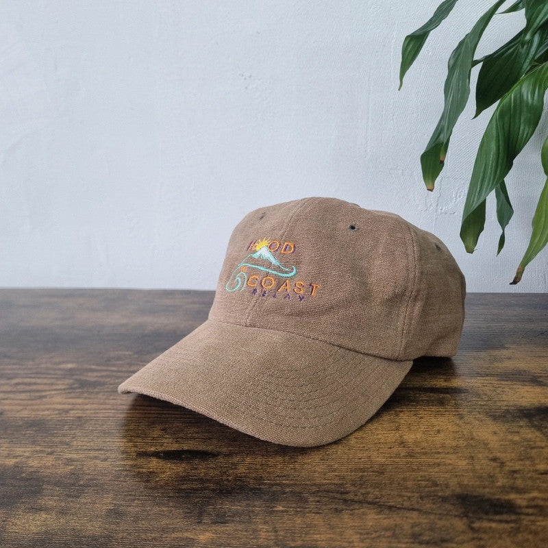 Vintage American baseball Hat Snapback cap one size adjustable brown hood to coast