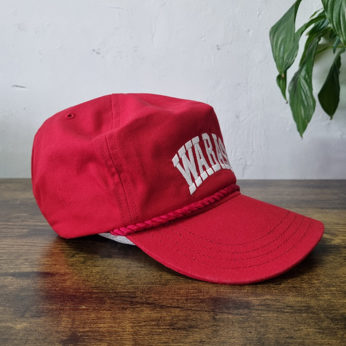 Vintage American Trucker Hat Snapback cap one size adjustable Red Wabash