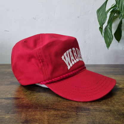 Vintage American Trucker Hat Snapback cap one size adjustable Red Wabash
