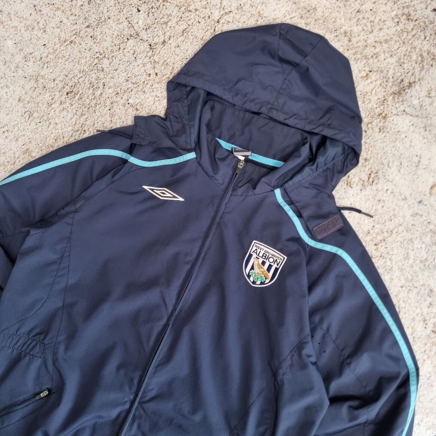 Umbro West Bromwich Albion Training Jacket Zipped Blue Mens Size L