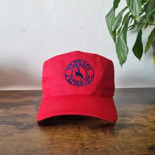 Vintage American Trucker Hat Snapback cap one size adjustable red Vaquero Farms