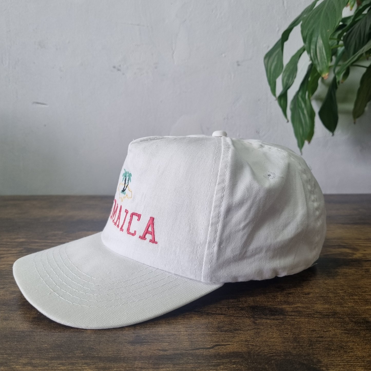 Vintage American Baseball Hat Snapback cap one size adjustable Jamaica white