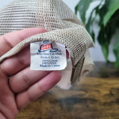 Vintage American Baseball Hat Snapback cap one size adjustable beige Hudson Car club