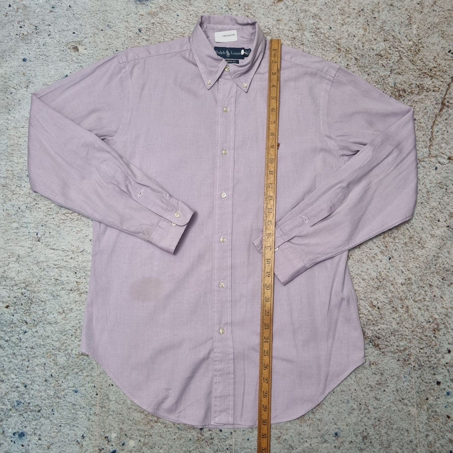 Ralph Lauren OXFORD SHIRT CLASSIC FIT LONG SLEEVE PONY RL - Purple - Size 15 M