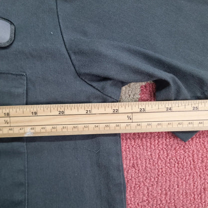 Vintage Dickies Boxy Fit Cropped Shirt Short Sleeve Medium plain grey Button Up Skater Y2K Surf