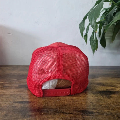 Vintage American Trucker Hat Snapback cap one size adjustable red KCA Drilling
