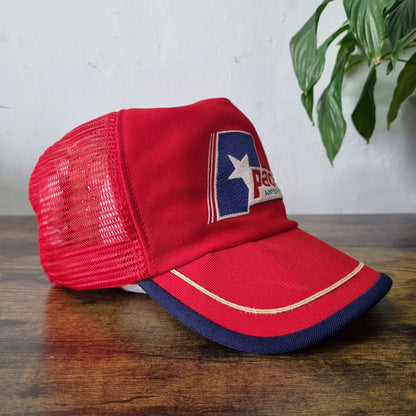 Vintage American Trucker Hat Snapback cap one size adjustable red Pace america