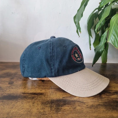 Vintage American baseball Hat Snapback cap one size adjustable green beige Texas