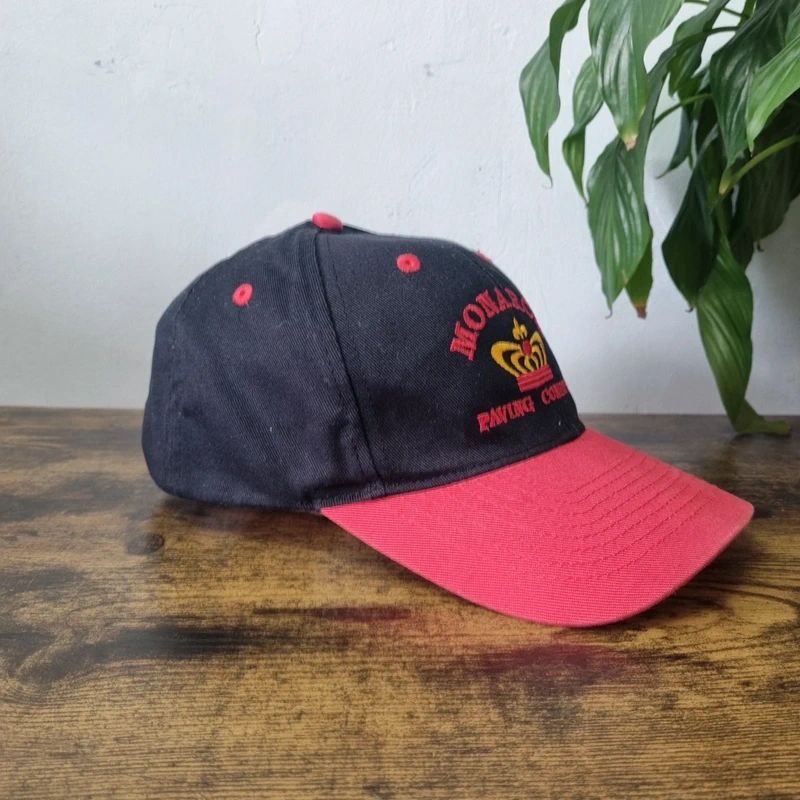 Vintage American Baseball Hat Snapback cap one size adjustable black red monarch paving company