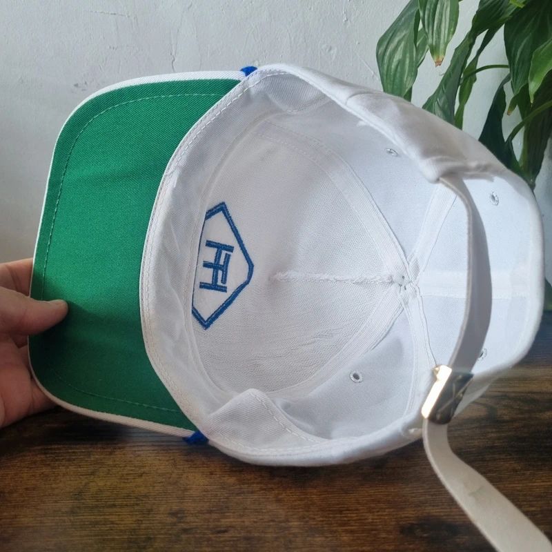 Vintage American Trucker Hat Snapback cap one size adjustable white Hughes
